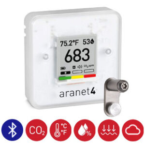Aranet4 Pro CO2 Bluetooth monitor with mount bracket